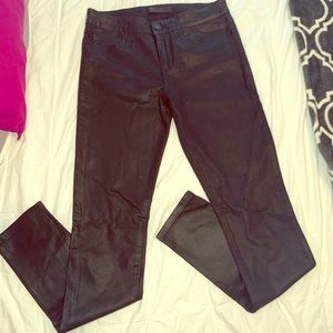 Joe’s coated black denim jeans